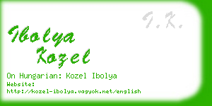 ibolya kozel business card